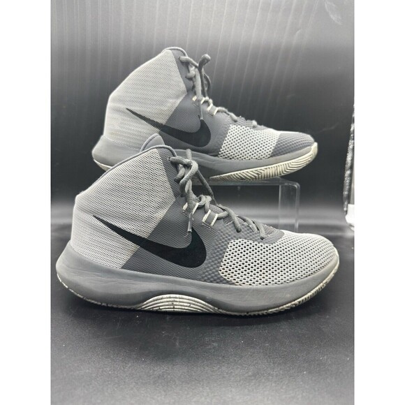 Nike Men\'s Air Precision Wolf Grey Black Mens Size 8 898455-004 EUC Basketball